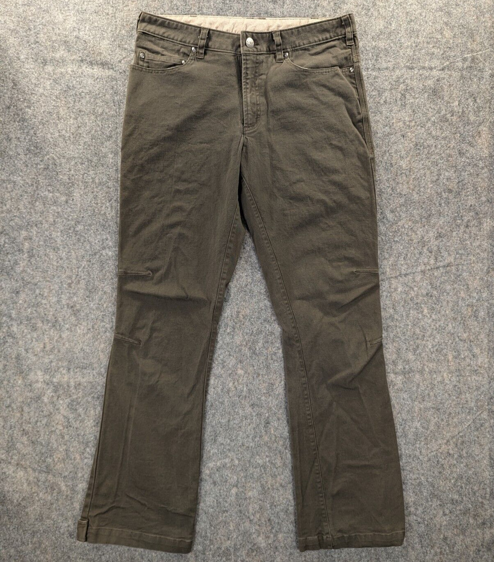Outdoor Research Pants Womens 6 Gray Bootcut Mid-Rise Stretch Cotton Snap Hem